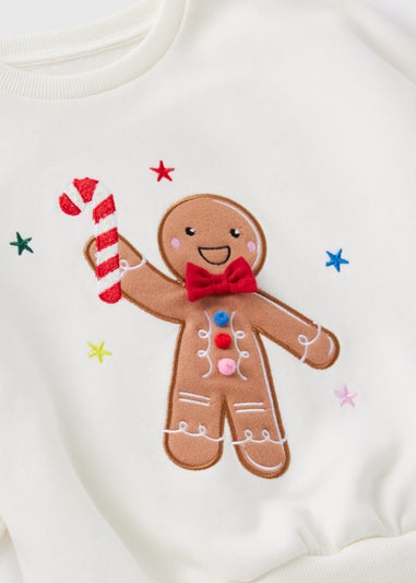 Girls Cream Gingerbread Sweatshirt (1-7yrs)