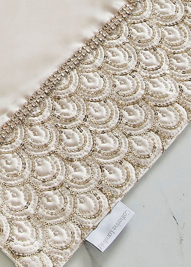 Catherine Lansfield Champagne Deco Sequin Dining Place Mat 4 Pack (30x46 cm)