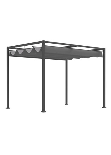 Outsunny Grey Metal Outdoor Pergola (3 x 2m)