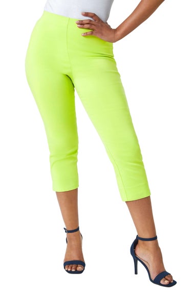 Roman Petite Lime Petite Cropped Stretch Trouser