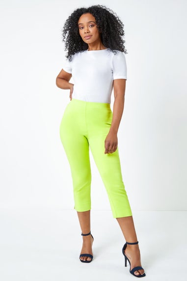 Roman Petite Lime Petite Cropped Stretch Trouser