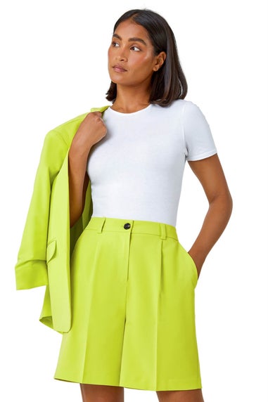 Roman Lime Tailored Stretch Shorts