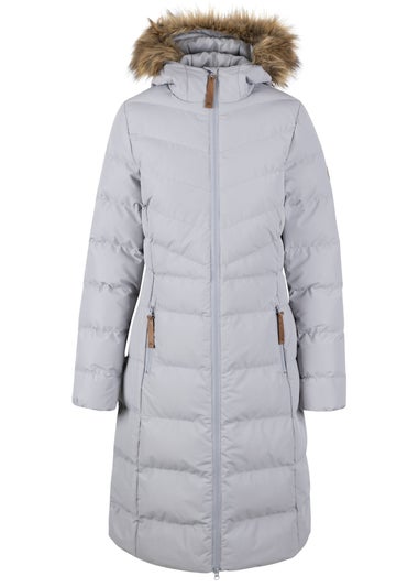 Trespass White Audrey Padded Long Jacket