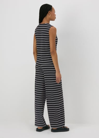 Black Stripe Wide Leg Co Ord Trousers