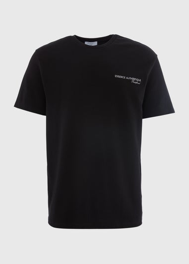 Black Embroidered T-Shirt