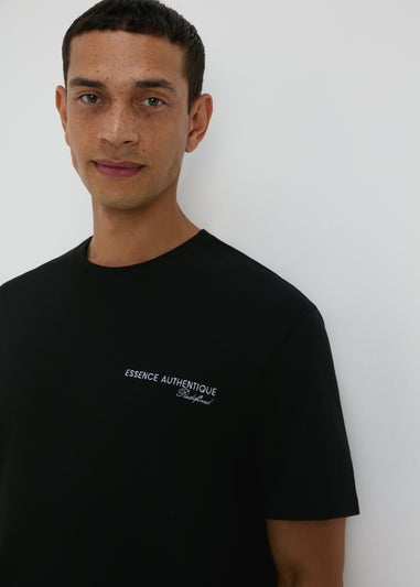 Black Embroidered T-Shirt