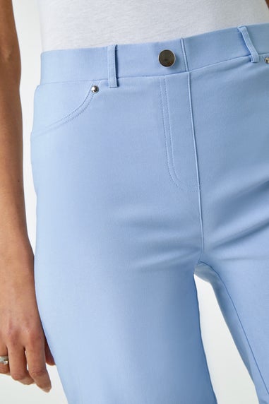 Roman Light Blue Turn Up Stretch Shorts