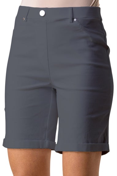 Roman Dark Grey Turn Up Stretch Shorts