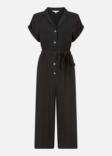 Yumi Black Linen Jumpsuit