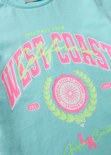 Girls Blue West Coast T-Shirt (7-13yrs)