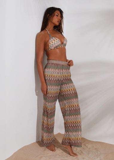 Quiz Multi Crochet Wide Leg Trousers