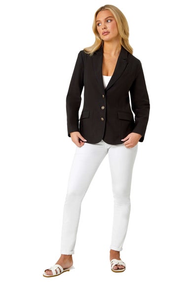 Roman Petite Black Premium Stretch Blazer