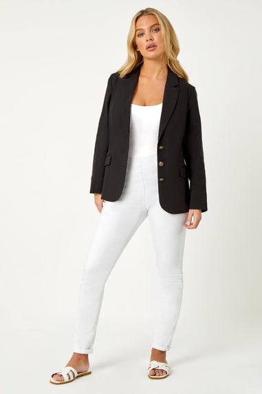 Roman Petite Black Premium Stretch Blazer