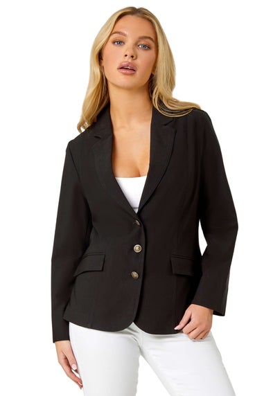 Roman Petite Black Premium Stretch Blazer