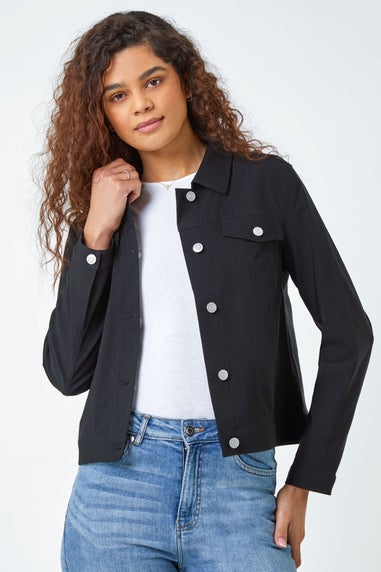 Roman Black Stretch Pocket Detail Jacket