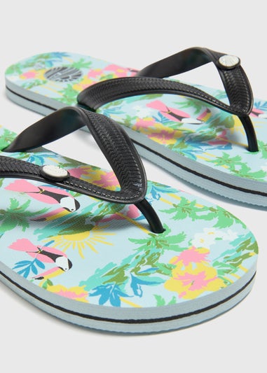 Blue Vibrant Summer Flip Flops