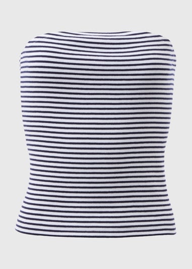 Navy Stripe Ribbed Boobtube