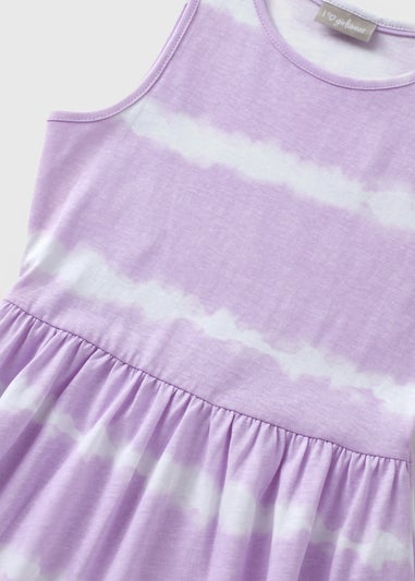 Girls Purple Tie Dye Dress (7-13yrs)