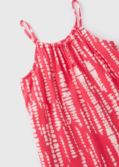 Girls Pink Tie Dye Dress (7-13yrs)