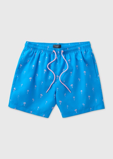 Blue Palm Tree Swim Shorts