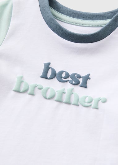 Baby White Best Brother T-Shirt (Newborn-23mths)