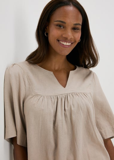 Beige Linen Blouse