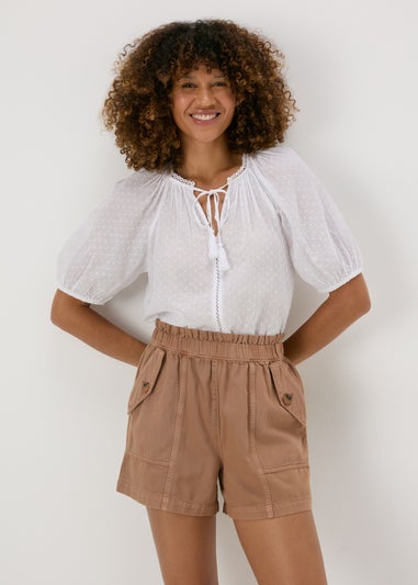 Brown Paperbag Shorts