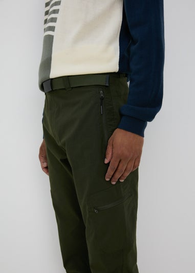 Khaki Belted Cargo Trousers