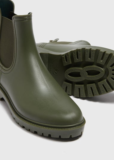 Khaki Chelsea Wellies