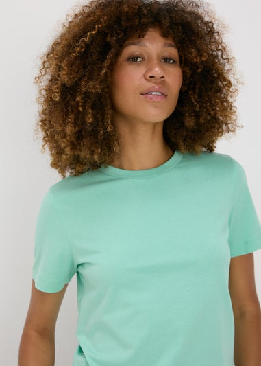 Green Plain Short Sleeve T-Shirt