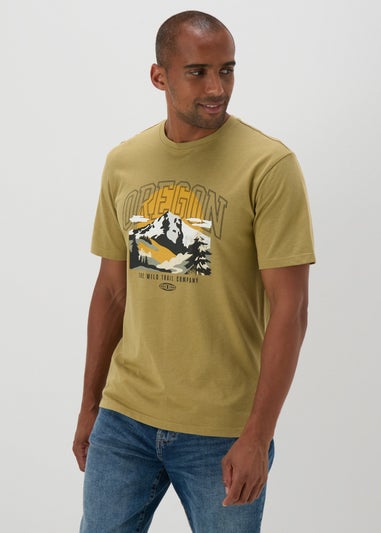 Khaki Oregon T-Shirt