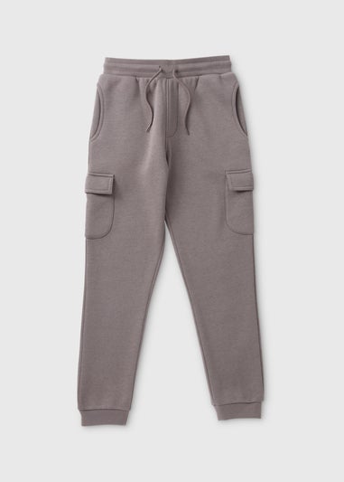 Boys Charcoal Cargo Jogging Bottoms (7-15yrs)