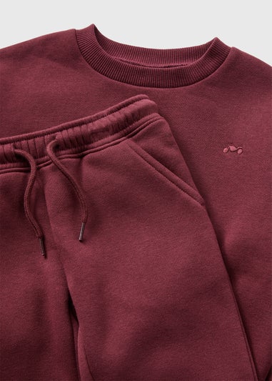 Boys Burgundy Sweatshirt & Jogging Bottoms Set (1-7yrs)