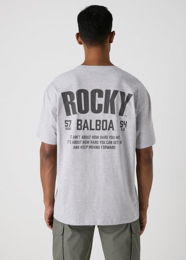 Rocky Grey Slogan T-Shirt