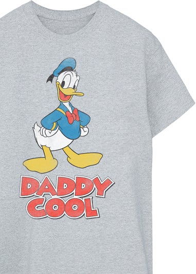 Disney Grey Donald Duck Daddy Cool Men Heather T-Shirt