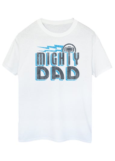 Marvel White Universe Thor Mighty Dad Men T-Shirt