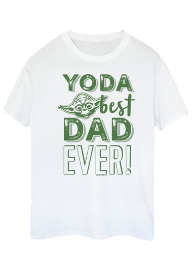 Star Wars White Yoda Best Dad Men T-Shirt