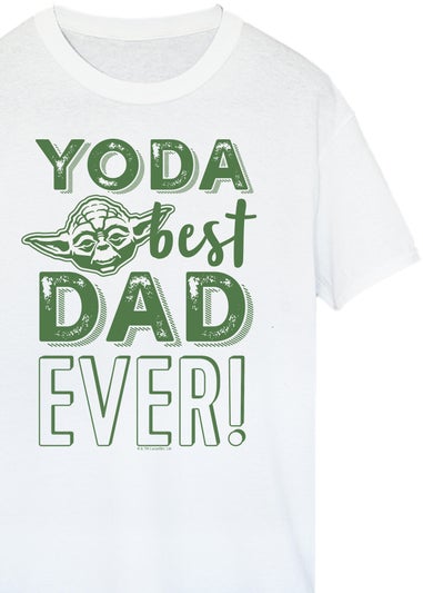 Star Wars White Yoda Best Dad Men T-Shirt