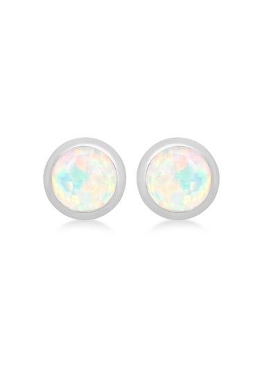 Golden Moments Sterling Silver October Birthstone Stud Earrings