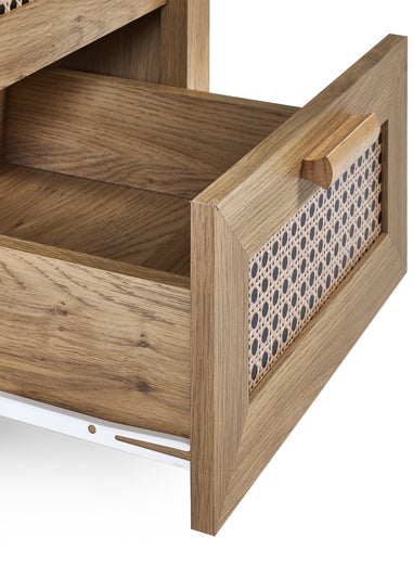 Julian Bowen Brown Sydney 2 Drawer Bedside (55 x 50 x 41cm)