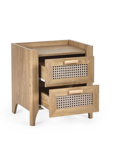 Julian Bowen Brown Sydney 2 Drawer Bedside (55 x 50 x 41cm)