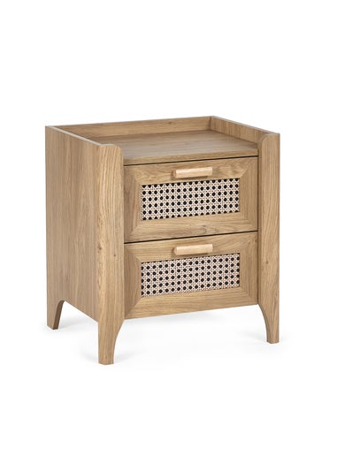 Julian Bowen Brown Sydney 2 Drawer Bedside (55 x 50 x 41cm)