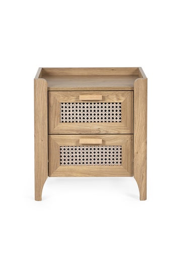 Julian Bowen Brown Sydney 2 Drawer Bedside (55 x 50 x 41cm)