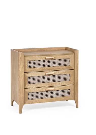 Julian Bowen Brown Sydney 3 Drawer Chest (75 x 80 x 41cm)