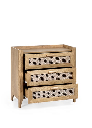 Julian Bowen Brown Sydney 3 Drawer Chest (75 x 80 x 41cm)