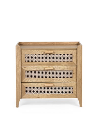 Julian Bowen Brown Sydney 3 Drawer Chest (75 x 80 x 41cm)