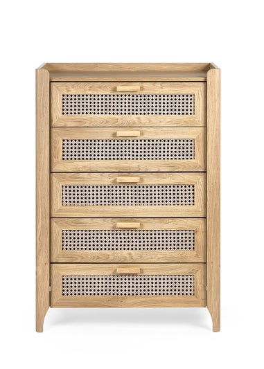 Julian Bowen Brown Sydney 5 Drawer Chest (120 x 80 x 41cm)