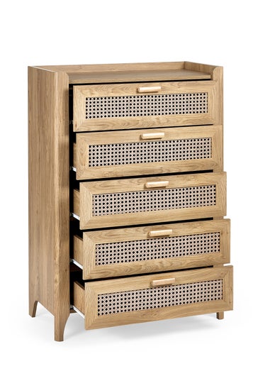 Julian Bowen Brown Sydney 5 Drawer Chest (120 x 80 x 41cm)