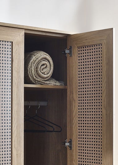 Julian Bowen Brown Sydney 2 Door Wardrobe (202 x 88 x 55cm)