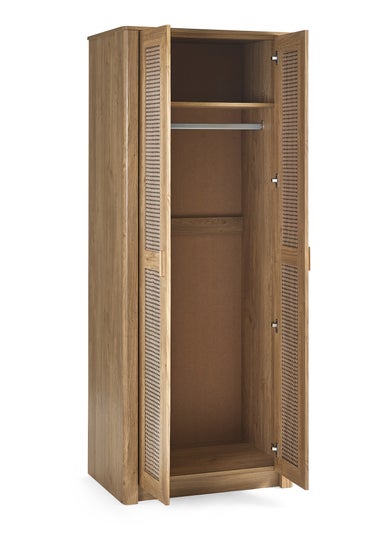 Julian Bowen Brown Sydney 2 Door Wardrobe (202 x 88 x 55cm)